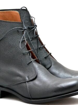 Derby Boot  |  Black pebble grain | Calf