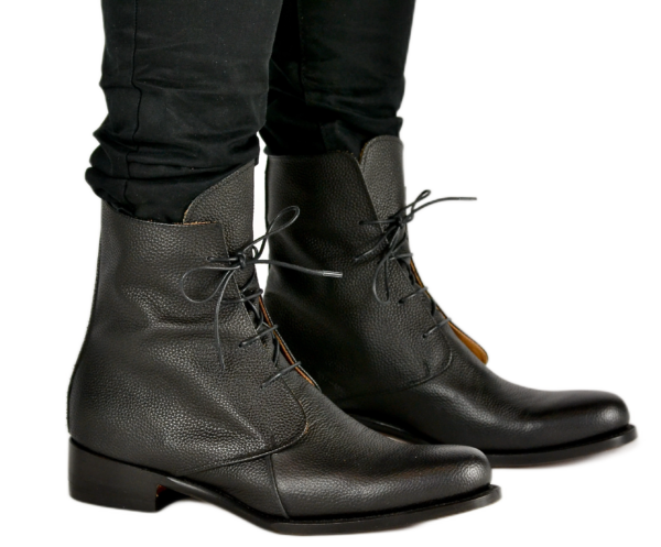 Derby Boot  |  Black pebble grain | Calf