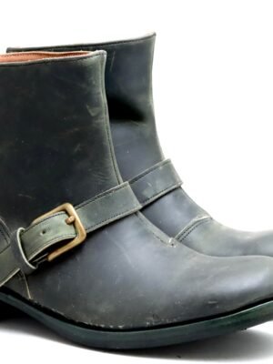 Biker boot 1 | Petrolio  |  waxy calf